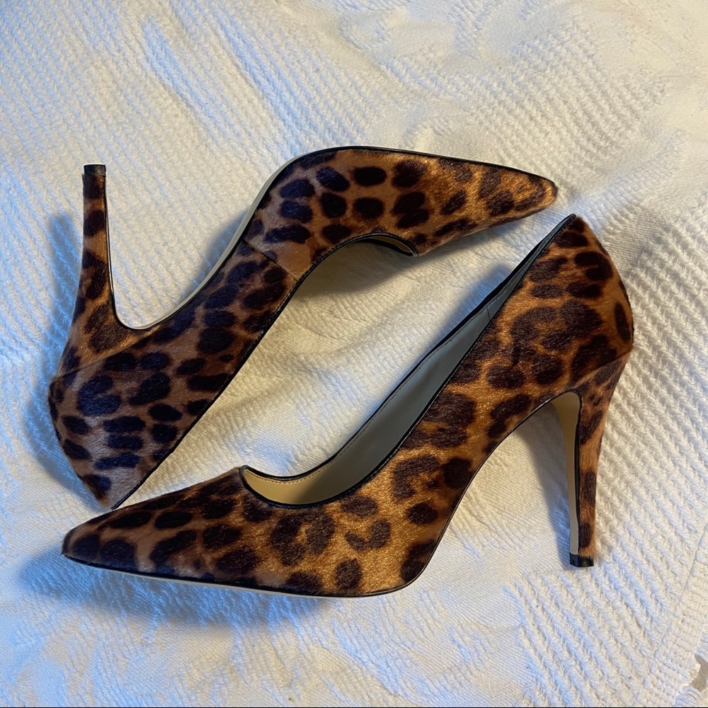 Nine West Leopard Faux Fur Classic Pointy-toe Heel